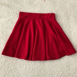 Red skater skirt